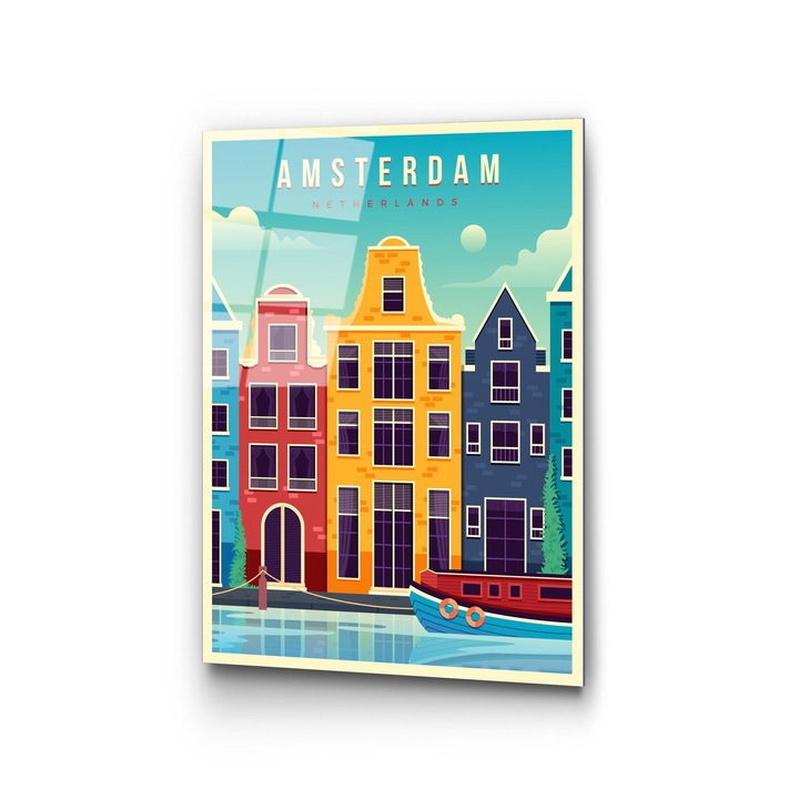 Dekoratív kép edzett üvegből, Wallity, 30x45cm, hátoldalán nyomtatás, tartós színek