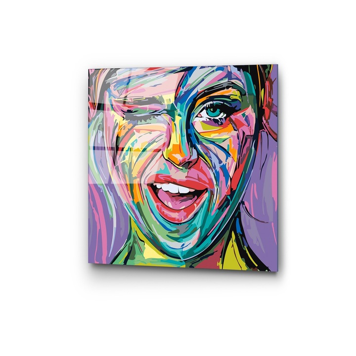 Edzett üvegfestmény, Wallity, 50x50cm, tartós nyomat