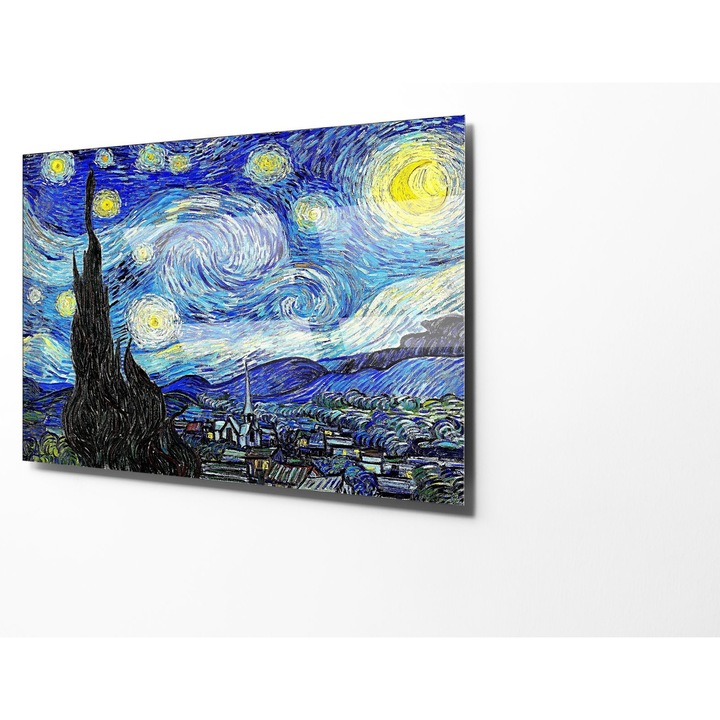 Dekoratív edzett üvegfestmény, Vincent van Gogh, 30x45cm