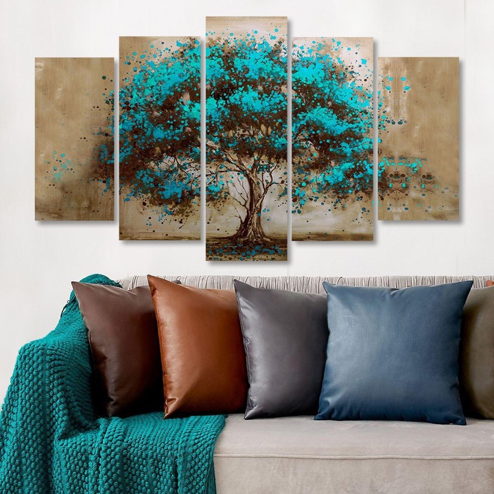 5 darabos dekorációs festőkészlet, Wallity, 100x60cm, digitális nyomtatás, 3mm MDF