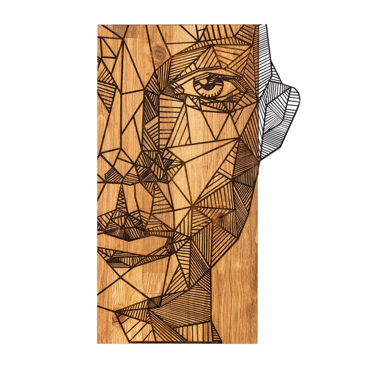 Faldekoráció, Wallity, 37x58cm, fém, fa