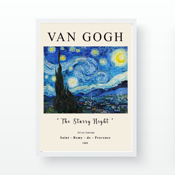 Dekoratív keretezett festmény, Wallity, 55x75cm, 100% fa, UV nyomat