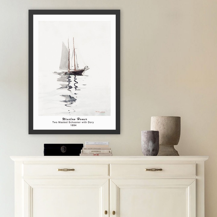 Dekoratív keretezett festmény, Wallity, 55x75cm, UV nyomat, 100% fa