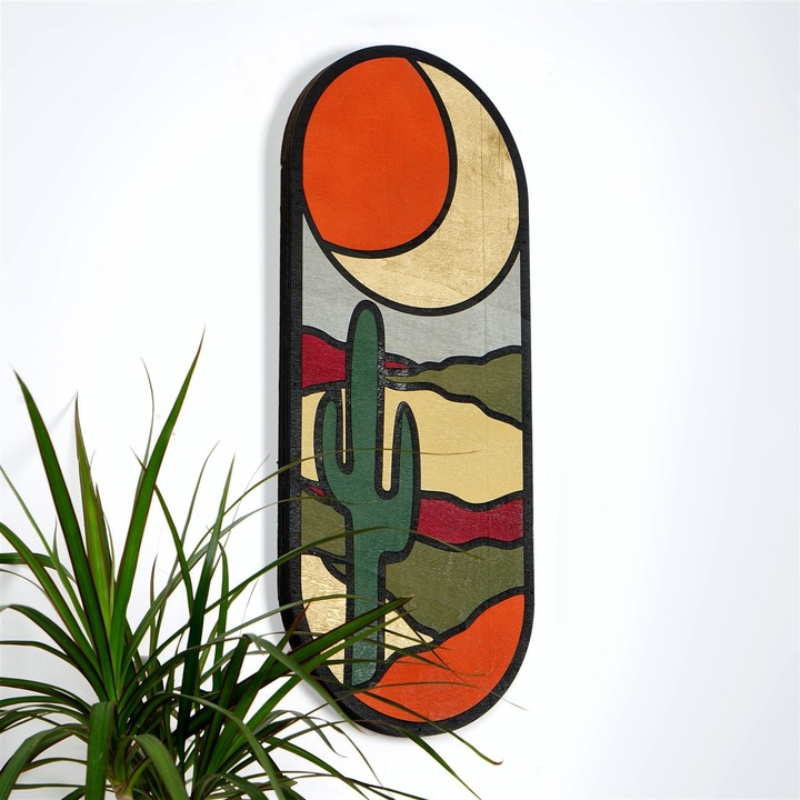 Wallity fali dekoráció, fa, 53x22x2cm