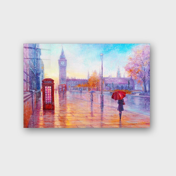 Edzett üvegből készült dekoratív kép, Wallity, 40x60cm, 4mm