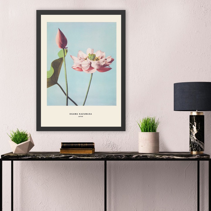 Dekoratív keretezett festmény, Wallity, 55x75cm, 100% fa, UV nyomat