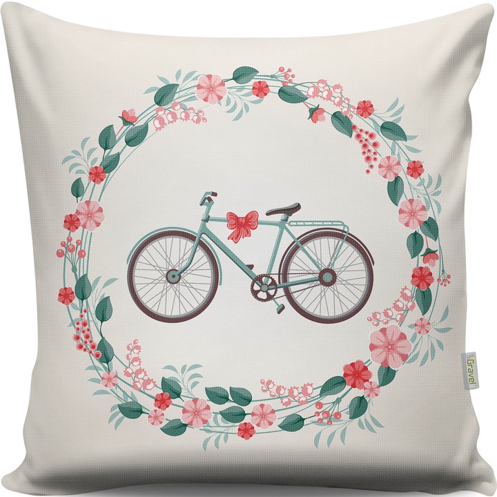 Perna decorativa, Deco, model a13088, 50% bumbac, 50% poliester, 43x43cm