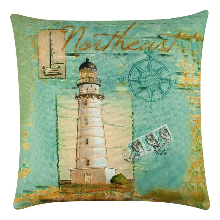 Perna decorativa, Deco, model a12653, 50% bumbac, 50% poliester, 43x43cm