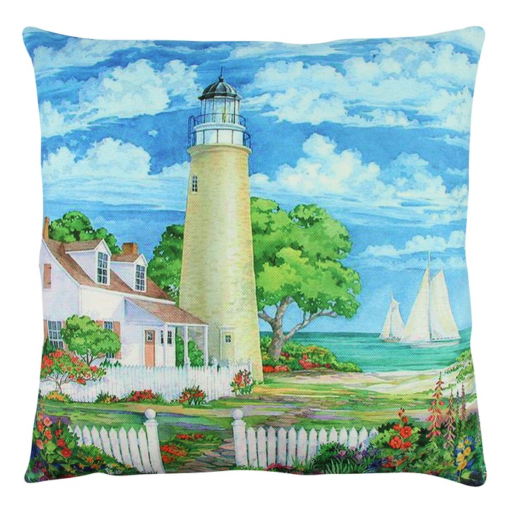 Perna decorativa, Deco, model a12569, 43x43cm, umplutura din silicon, fermoar ascuns