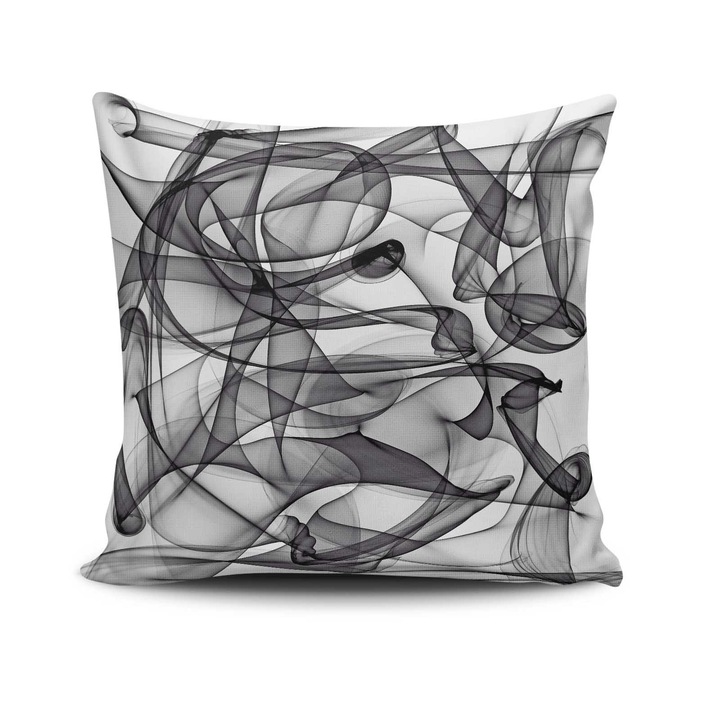 Perna decorativa, Deco, model nkrlnt-218, bumbac, poliester, 43x43cm, umplutura din silicon
