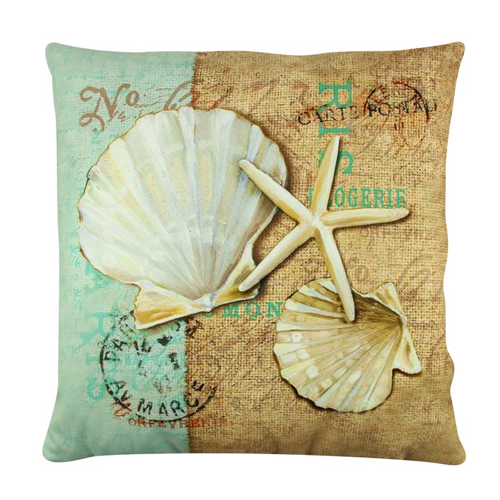 Perna decorativa, Deco, model a12645, 50% bumbac, 50% poliester, 43x43cm