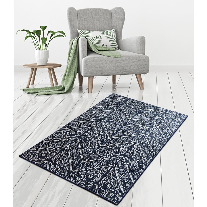 Előszobaszőnyeg, Conceptum Hypnose, 80x150cm, antibakteriális, csúszásgátló, kobalt