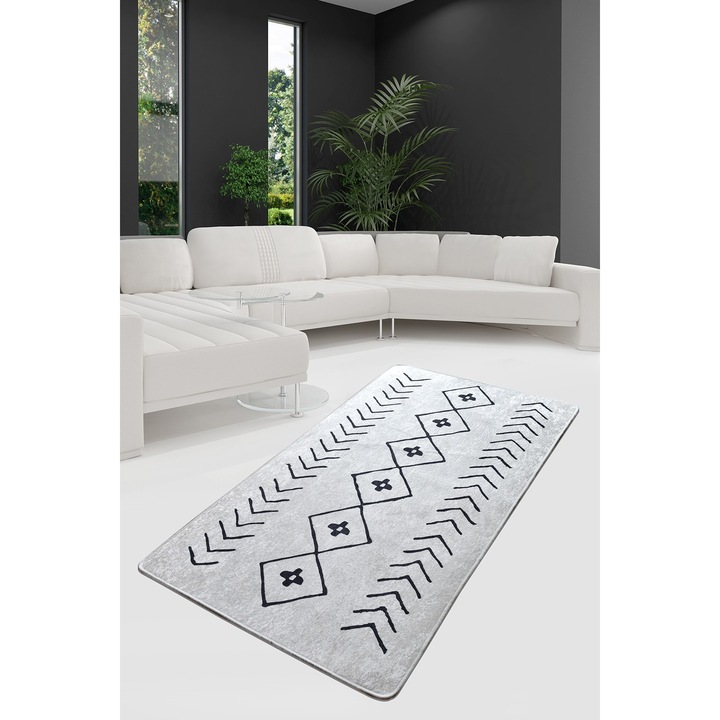 Covor hol Conceptum Hypnose Fiona ecru 100x200cm antibacterian antiderapant