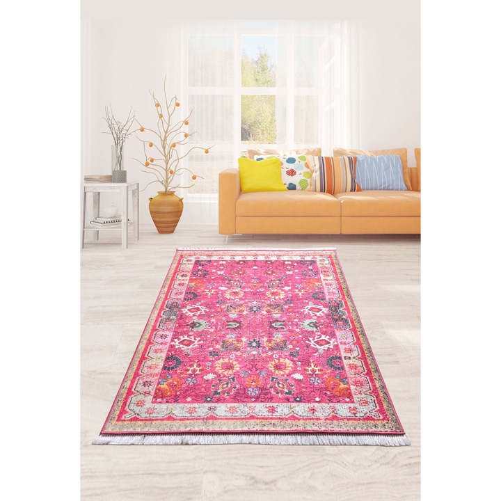 Conceptum Hypnose szőnyeg 140x190 cm, poliészter, csúszásmentes, hab, rózsaszín