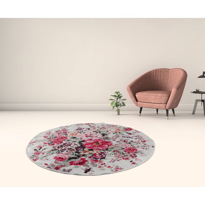 Килим Conceptum Hypnose Rosalinda кръгъл 140 см антибактериален полиестер