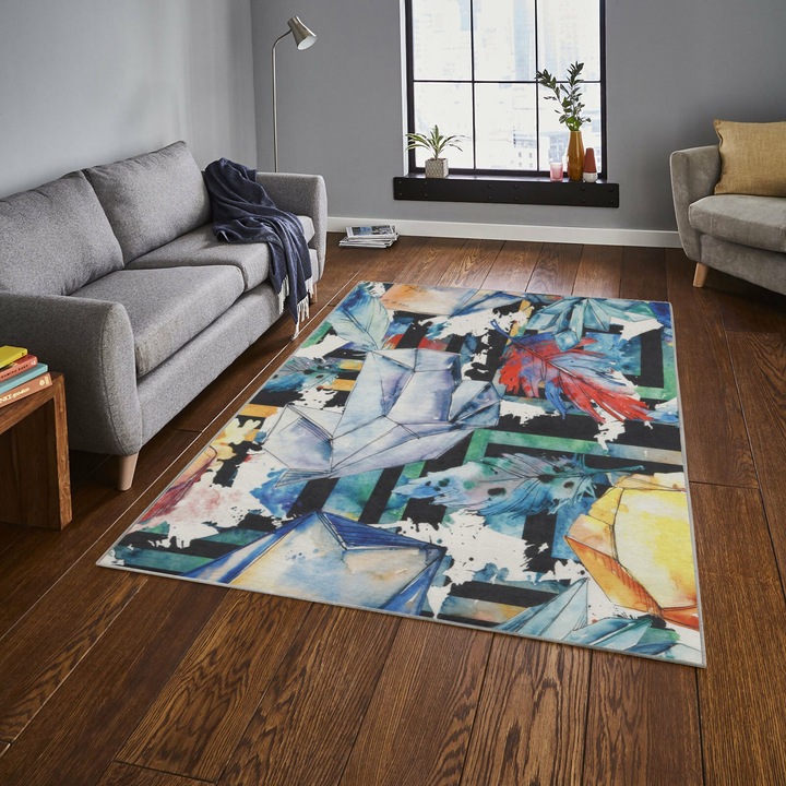 Килим, Conceptum Hypnose, 120x180 см, 100% полиестер, антибактериален, неплъзгащ се