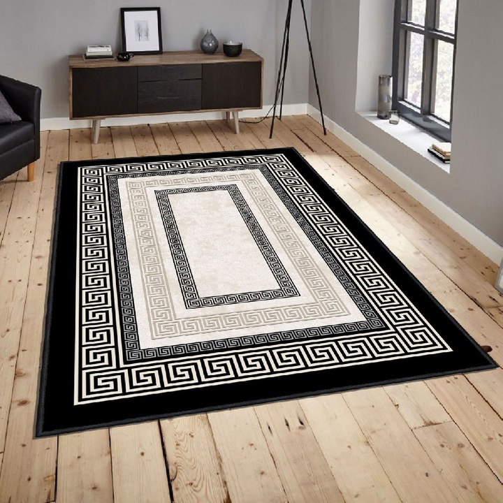 Covor, Conceptum Hypnose, 180x280cm, 100% catifea, antibacterian, negru