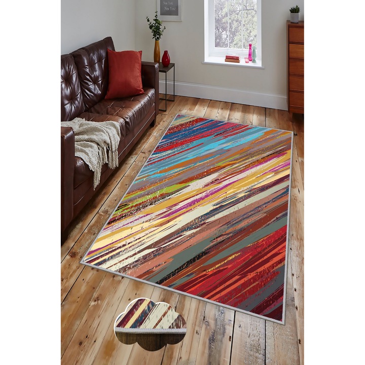 Covor de hol, Conceptum Hypnose, 80x200cm, 100% poliester, antibacterian, non-slip