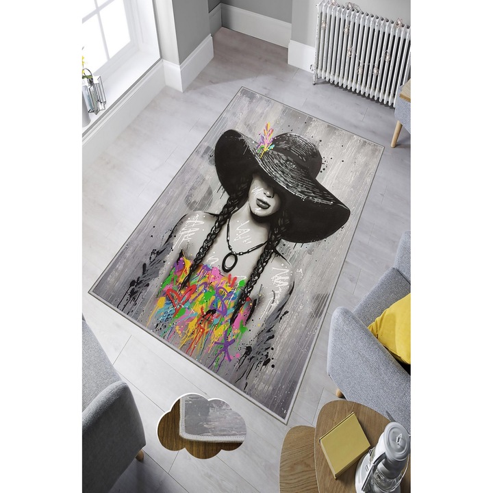 Covor Conceptum Hypnose, 160x230 cm, poliester, antiderapant, antibacterian