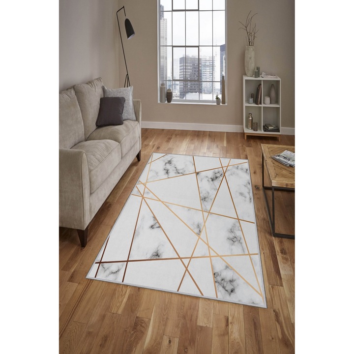 Килим за коридор, Conceptum Hypnose, 100x200 см, 100% полиестер, антибактериален, неплъзгащ се