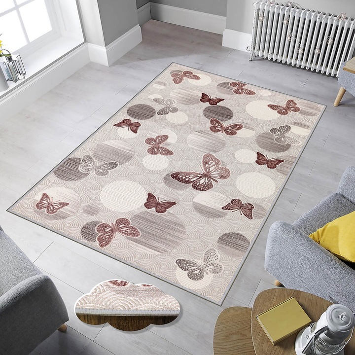 Covor de hol, Conceptum Hypnose, 80x150cm, 100% poliester, antibacterian, non-slip