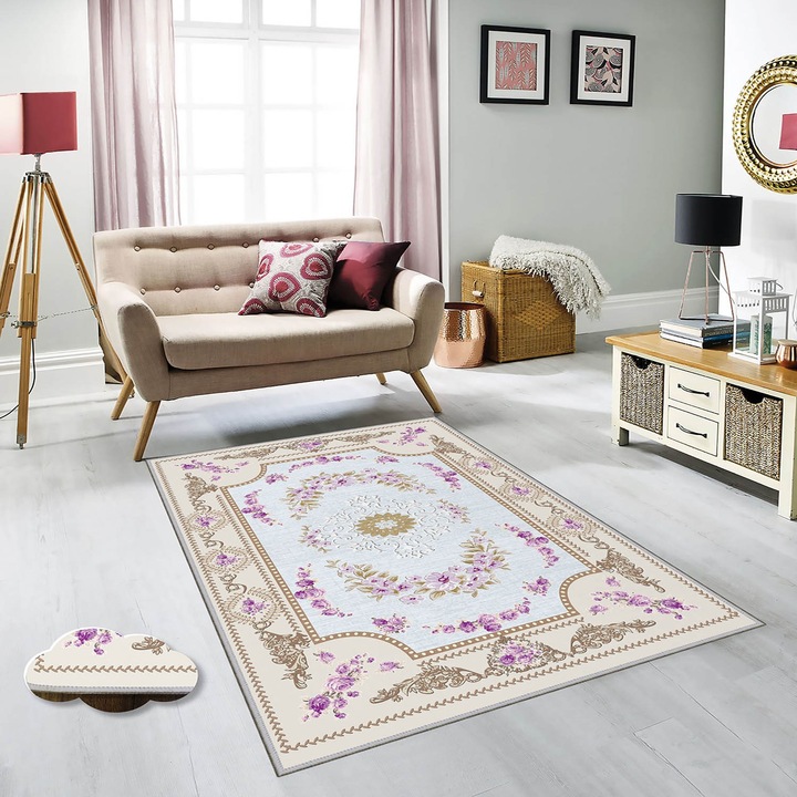 Килим, Conceptum Hypnose, 80x120 см, 100% полиестер, антибактериален, неплъзгащ се