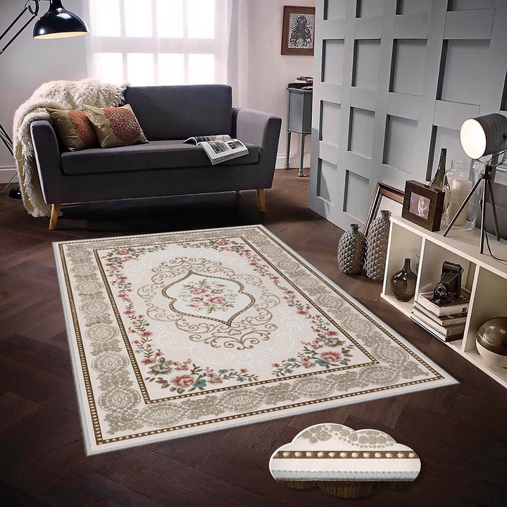 Килим за антре, Conceptum Hypnose, 80x300см, 100% полиестер, антибактериален, неплъзгащ се