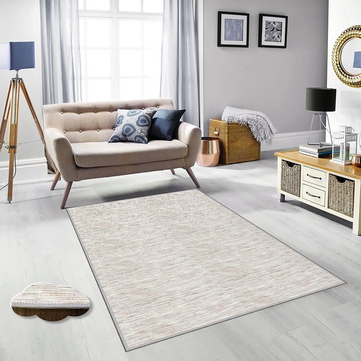 Килим за коридор, Conceptum Hypnose, 80x200 см, 100% полиестер, антибактериален, неплъзгащ се