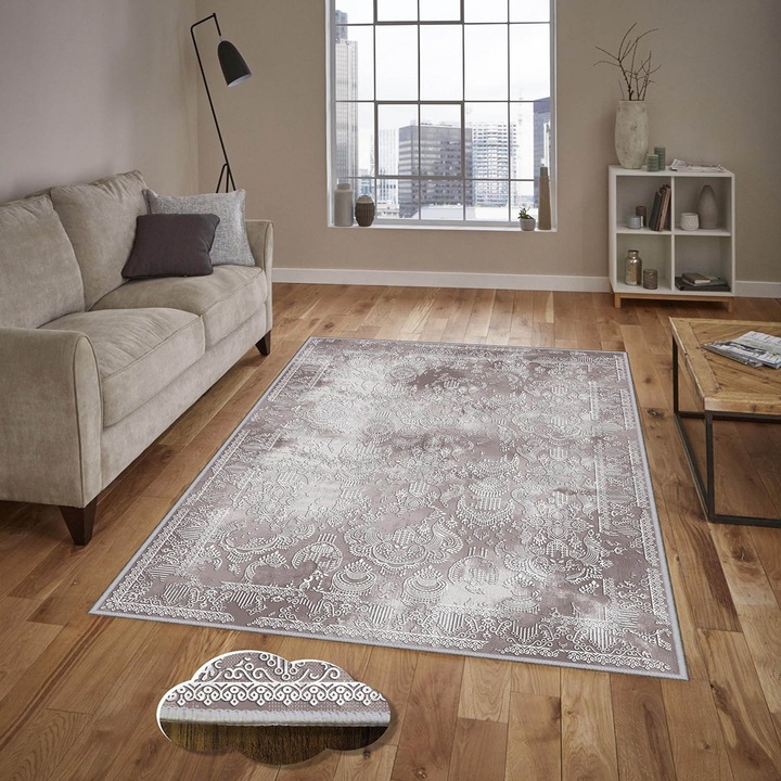 Килим за коридор, Conceptum Hypnose, 100x200 см, 100% полиестер, антибактериален, неплъзгащ се