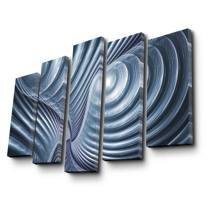 5 darabos dekoratív festménykészlet, Wallity, 105x70cm, 100% velúr, fa keretben