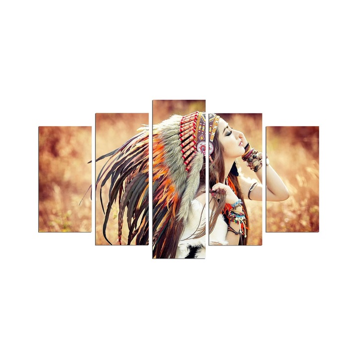 Tablou decorativ set 5 piese, Wallity, 110x60cm, MDF 3mm