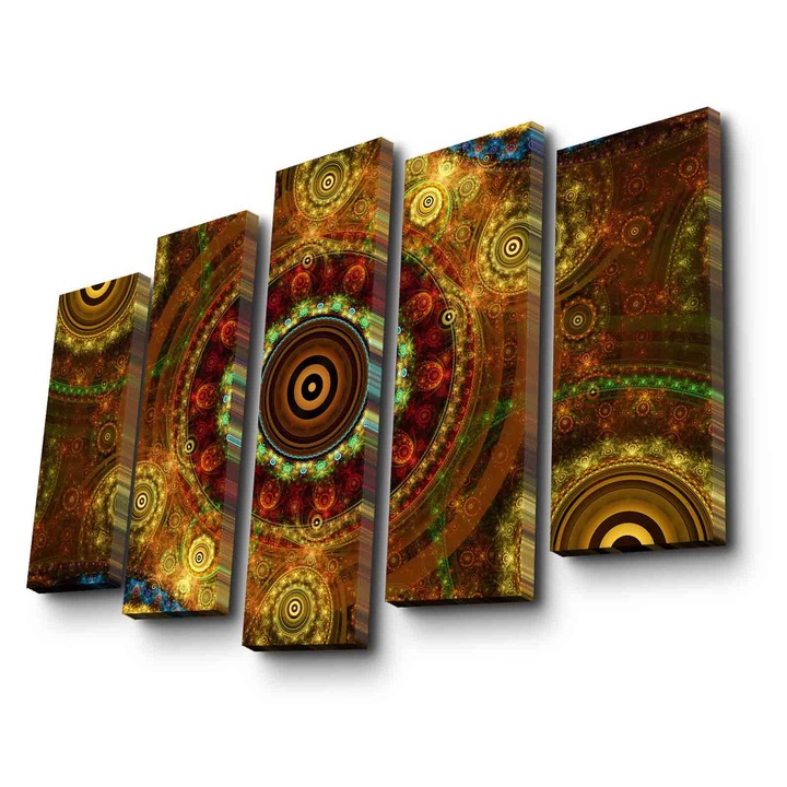 Dekoratív festmény vászonra (5 darabos készlet), Wallity, 105x70cm, 100% fa