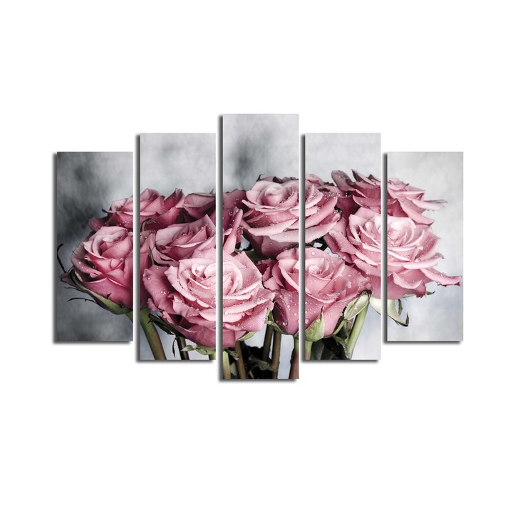 Dekoratív festmény vászonra (5 darabos készlet), Wallity, 105x70cm, 100% fa