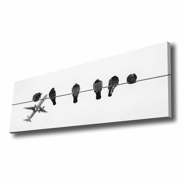 Dekoratív festmény vászonra, Wallity, 30x90cm, fenyőfa keretben