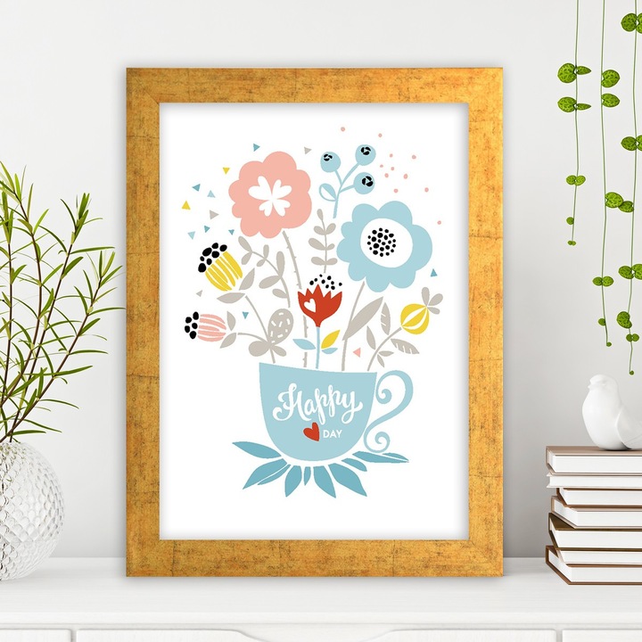 Tablou decorativ cu rama din MDF, Wallity, 24x29cm, 100% MDF, 100% lemn