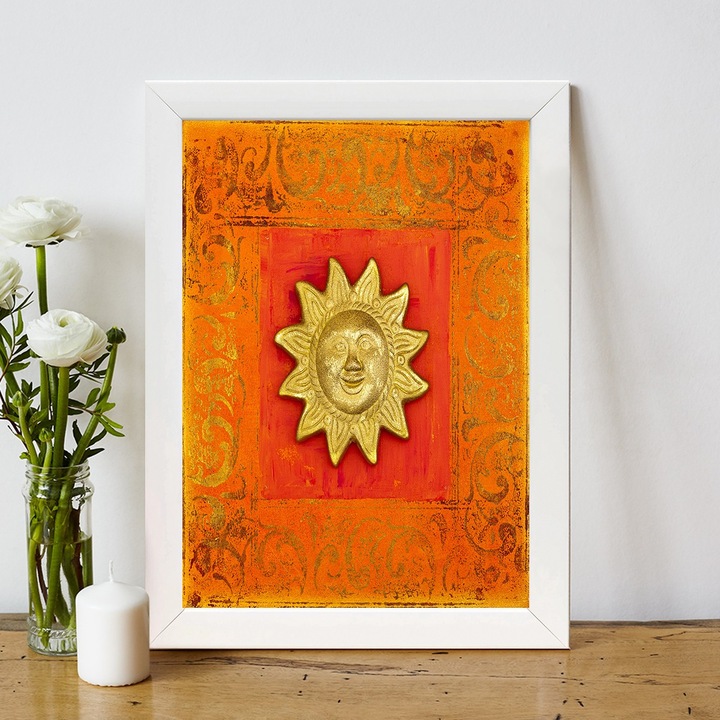 Tablou decorativ cu rama din MDF, Wallity, 24x29cm, 100% MDF, 100% lemn