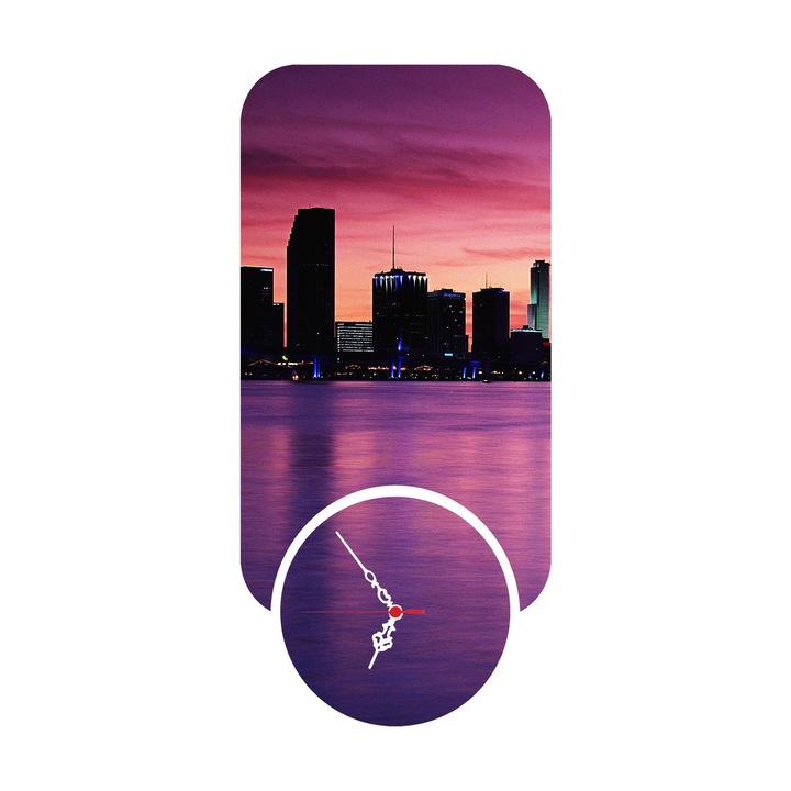 Dekoratív falióra szett, 2 darabos, MDF, 68x32cm