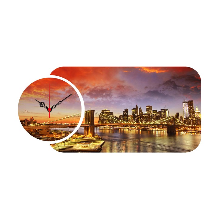 Dekoratív óragarnitúra, Wallity, 68x32cm, 100% mdf