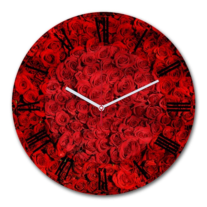 Dekoratív óra, Wallity, 30 cm, MDF, 5 mm vastagság