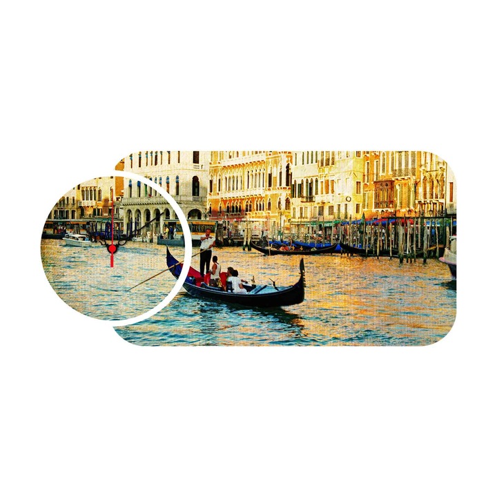 Dekoratív falióra Wallity szett 2 darabos MDF 68x32cm