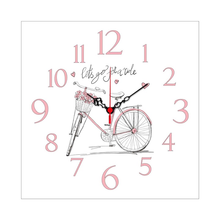 Dekoratív óra, Wallity, msk-21, 40x40cm, MDF