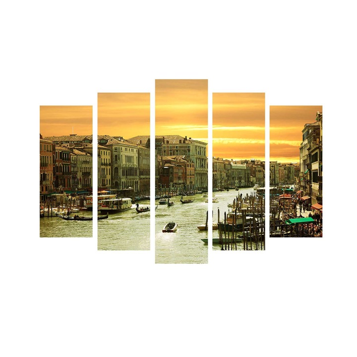 Dekoratív festmény vászonra (5 darabos készlet), Wallity, 105x70cm, 100% fa