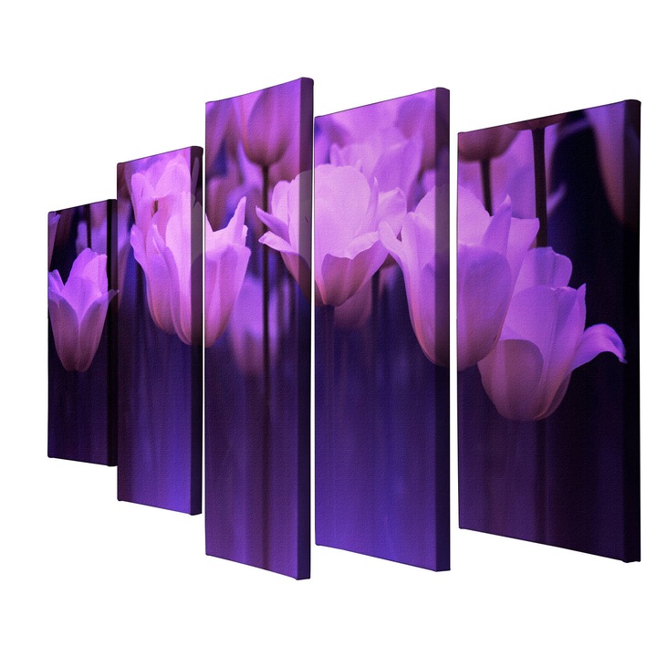 Dekoratív festmény vászonra (5 darabos készlet), Wallity, 105x70cm, 100% vászon, fa keretben