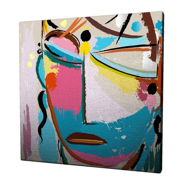 Dekoratív festmény vászonra, Wallity, 45x45cm, fa keretben