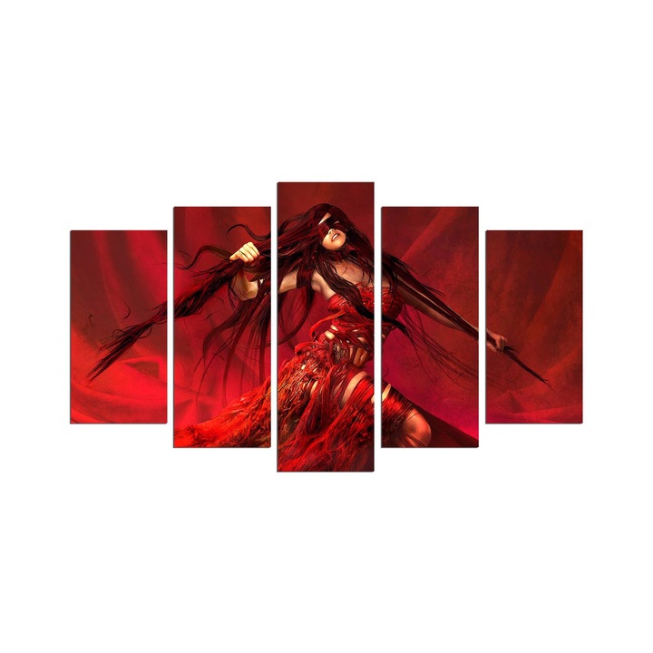 Wallity 5 darabos díszfestmény-készlet, többszínű, 110x60cm