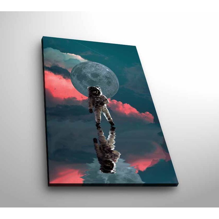 Tablou decorativ cu LED, Wallity, model nasa-046, 45x70cm, cadru din lemn