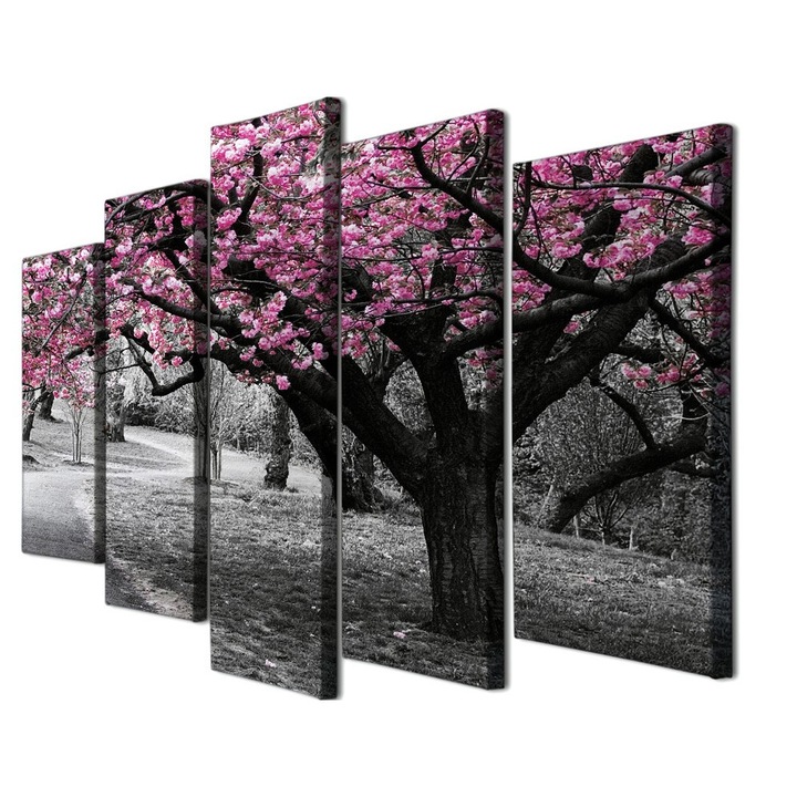 Dekoratív festmény vászonra (5 darabos készlet), Wallity, 105x70cm, 100% fa