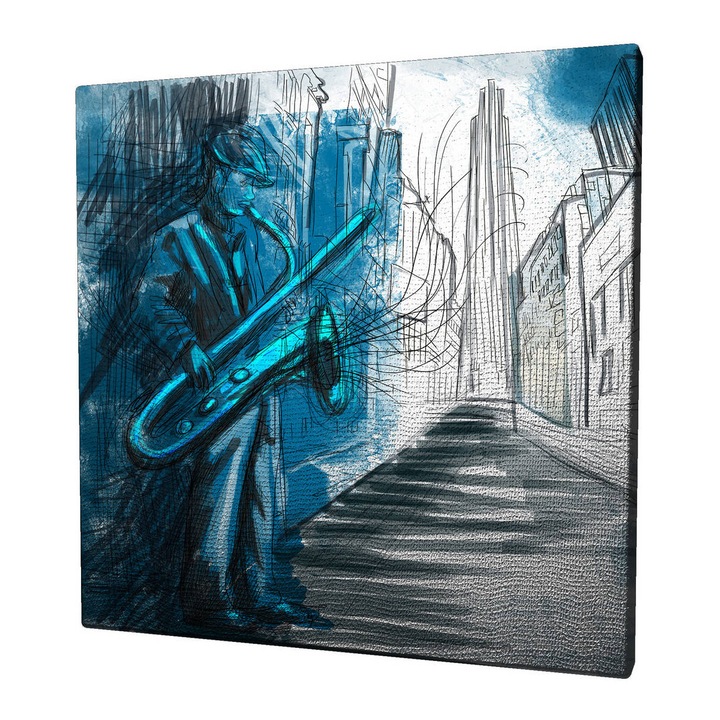 Dekoratív festmény vászonra, Wallity, 45x45cm, fa keretben