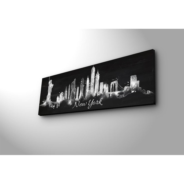 Dekoratív LED festmény, Wallity, abd-012 modell, 30x90cm, fa keret