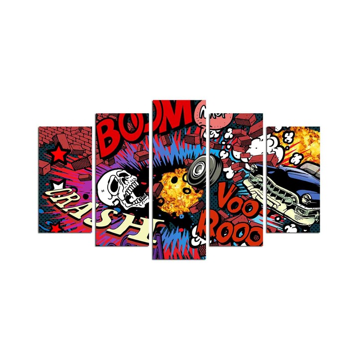 5 darabos dekorációs festőkészlet, Wallity, 110x60cm, MDF 3mm